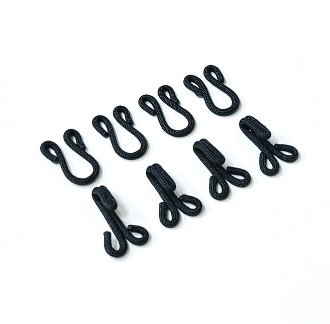 싸개 걸고리 국산 의류걸고리 1쌍, 4개, 블랙