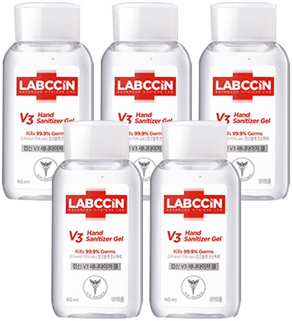 애경 랩신 V3 휴대용 손소독제 60ml, 5개