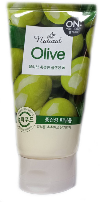 온더바디 더 내추럴 올리브 촉촉한 클렌징 폼, 120g, 1개