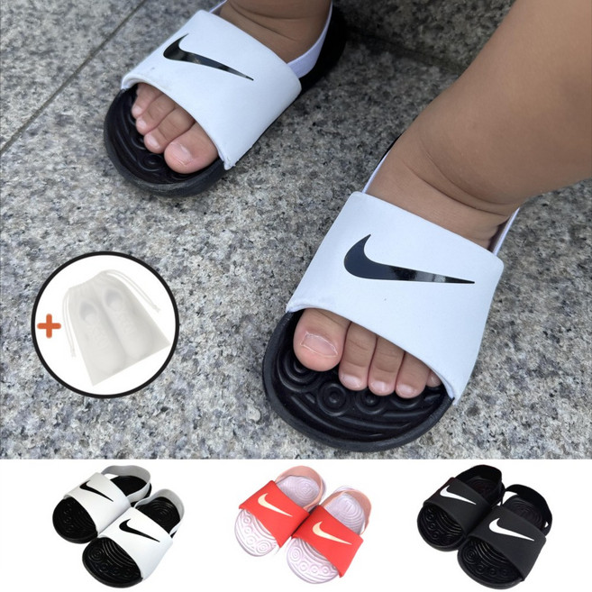 [국내매장판 오늘출발] 나이키 유아 샌들 발편한 아기 어린이 키즈 슬리퍼 프리미엄슈즈파우치증정