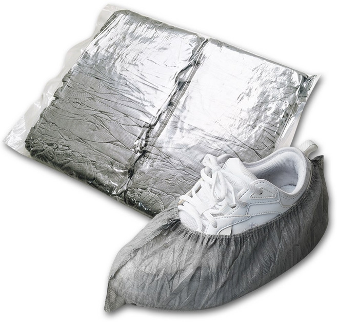 로모주 일회용 부직포 덧신 위생 신발커버, 100개, 그레이