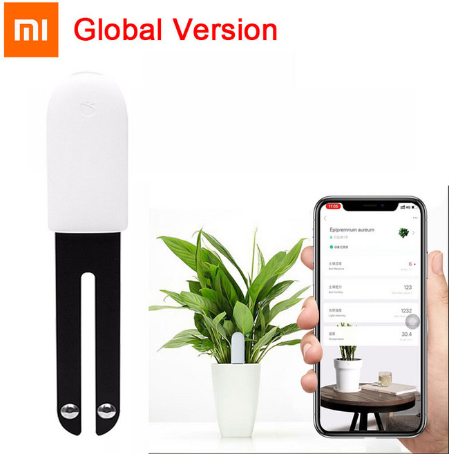 Xiaomi Mi Flora 모니터 디지털 국제 버전 잔디 꽃 관리 토양 물 빛 정원 식물을위한 스마트 테스터 센서, [03] Global Version 2pcs, 1개