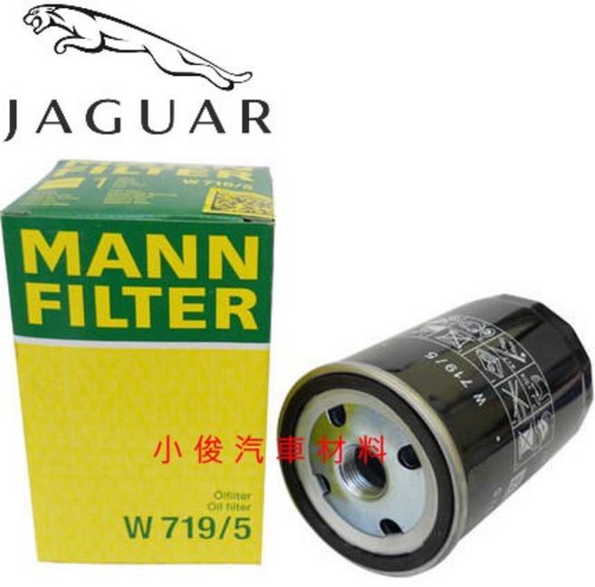 MANN FILTER 德國 機油芯 W719/5 適用 JAGUAR S-TYPE, 1個
