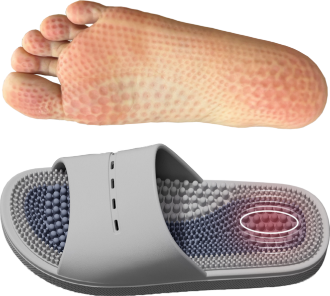 BodycoWe 두툼한 지압 슬리퍼 아치형