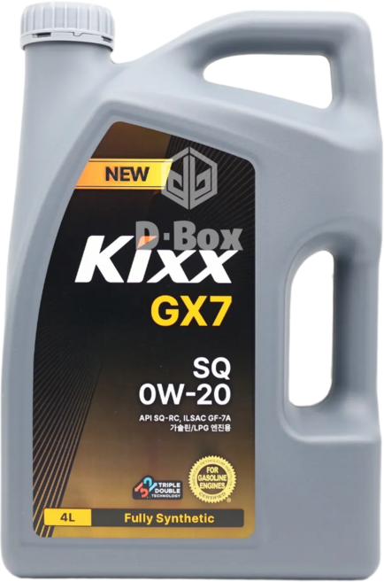 킥스 GX7 SQ 가솔린 합성엔진오일, 4L, 0W-20, 1개