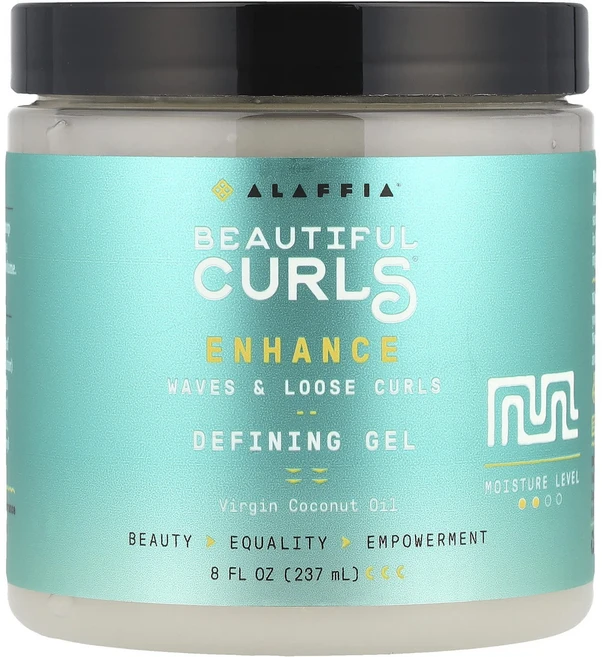 Alaffia Beautiful Curls 컬 디파이닝 젤 웨이브가 있는 모발 및 컬이 있는 모발 버진 코코넛오일 235ml(8fl oz), AlaffiaBeautifulCurls컬디파이닝젤웨이브, 1개, 237ml - 쿠팡