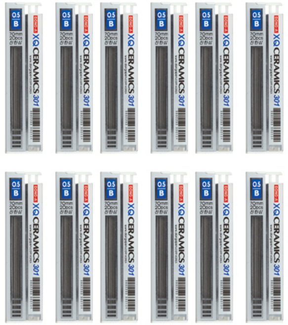 동아/샤프심 301 XQ세라믹 0.5mm 1갑12입, 1타 12입, B심, 12개