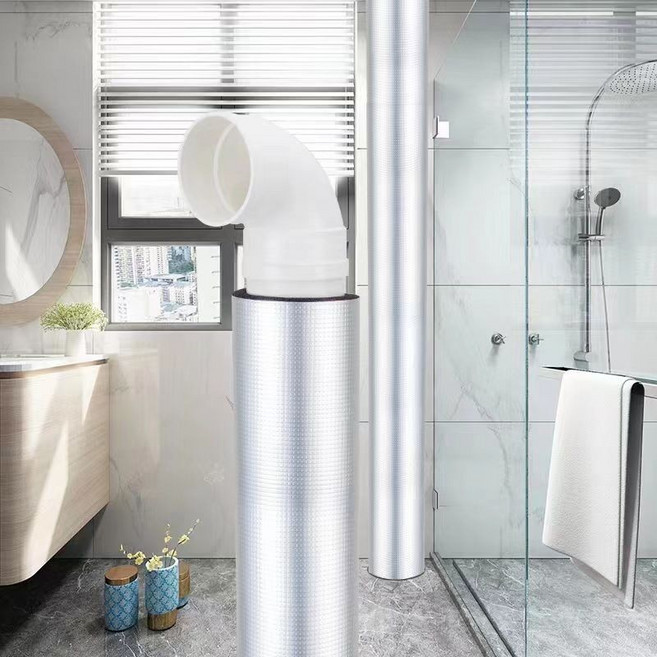 排水管隔音棉 衛生間下水道防潮防凍阻尼片 水管吸音棉, 75型隔音棉2厘米1米長+扎帶4根, 1個