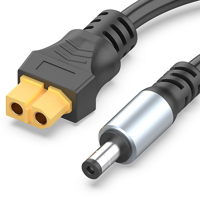 태양열 발전소 및 노트북용 전원 케이블 어댑터 16AWG XT60 암-DC5521, XT-60 Female to DC, 1미터
