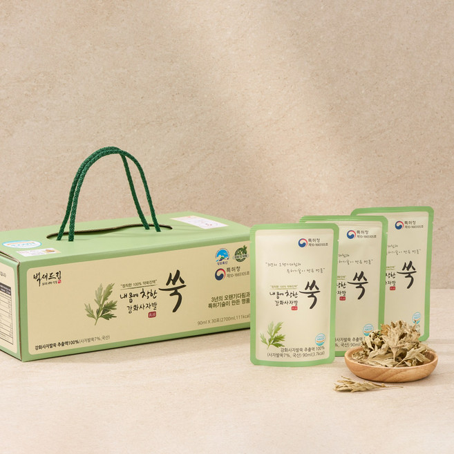 내몸에착한 강화 사자발 쑥즙 진액 쑥엑기스, 30개, 90ml