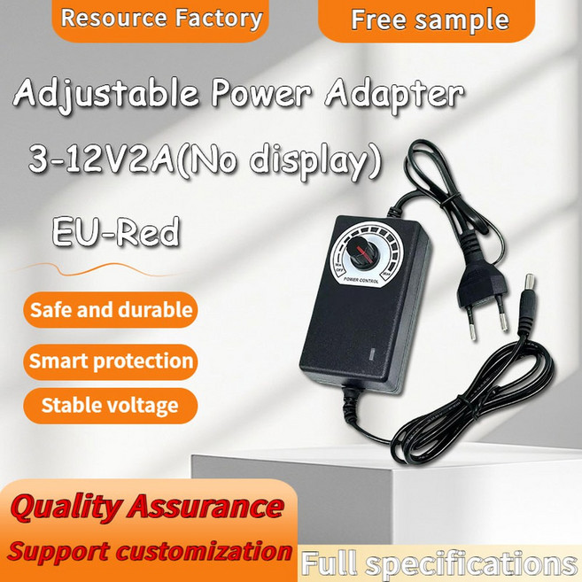 AC 3 12V2A 디스플레이 화면이 있는 조정 가능한 어댑터 LED 스트립용 /EU 플러그 스위칭 전원 공급 장치 충전기, 3 12V2A EU 2