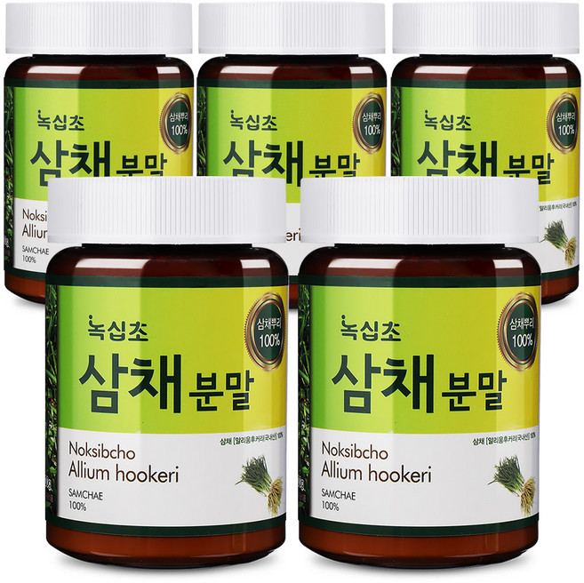 녹십초 삼채 뿌리 분말, 5개, 100g