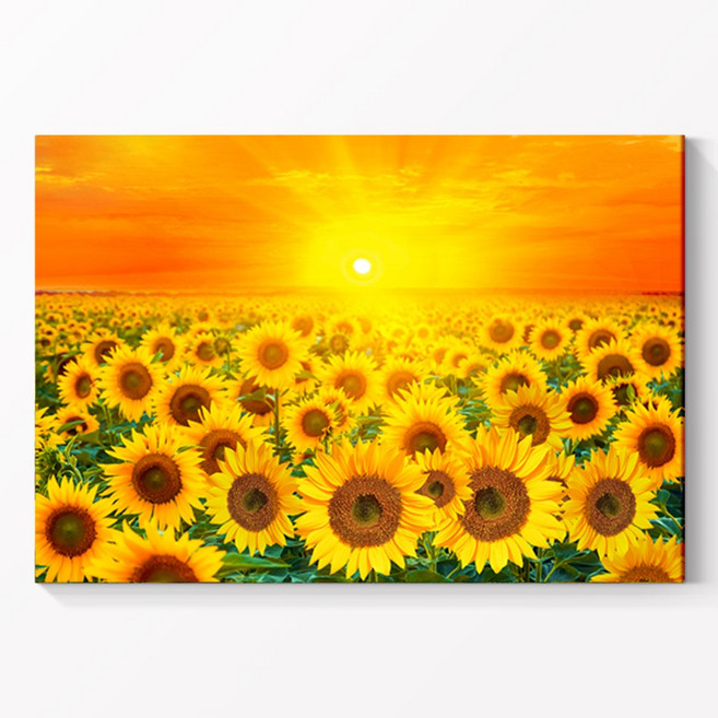 [인메이블] 돈들어오는 빅돈벼락 해바라기 그림 액자 거실 풍수 재물복 금전운 인테리어 소품 개업 선물, 골드메탈 액자