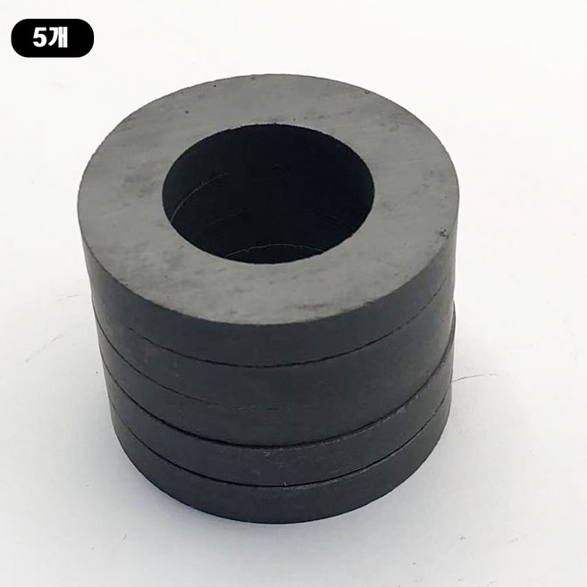 이방성 페라이트 링 자석 스탠다드자력 블랙 [제이스샷], FR D40xd22x6T, 5개