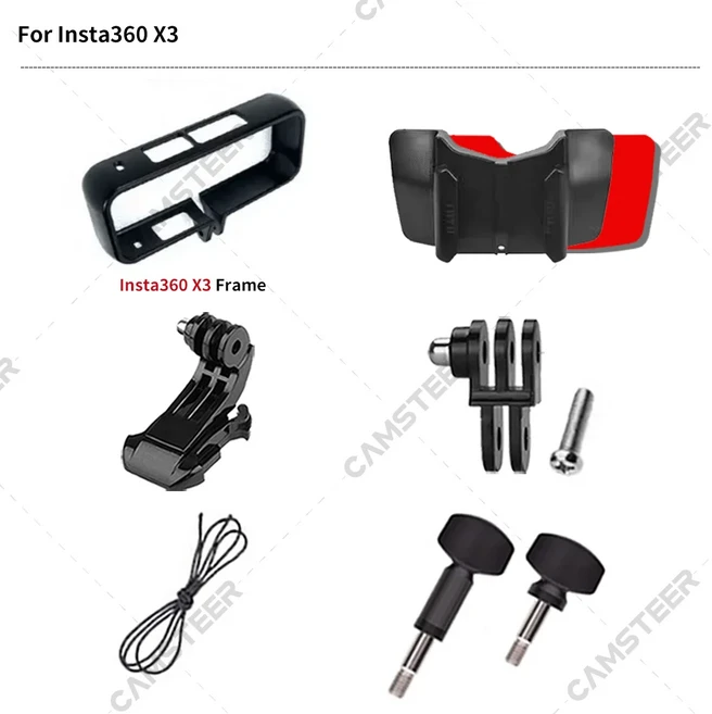 SHOEI Gt Air 3 커스텀 헬멧 턱 마운트 (고프로 13 12 11 10 DJI Action 6 5pro 4 3 인스타360 X4 X5 Ac, 02 For Insta360 X3