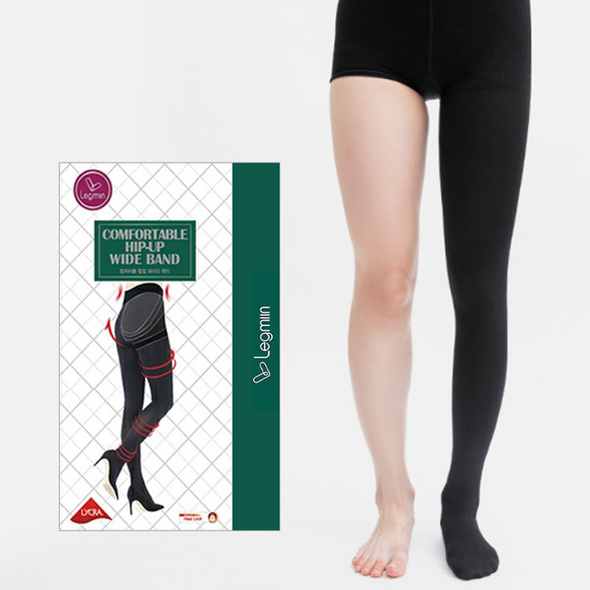 아띠Ahtty 5단계 압박 보정 컴퍼터블 힙업 와이드 밴드 레그쉐이퍼 엉덩이 두줄 봉제선 고탄력 테리 기모 팬티 스타킹