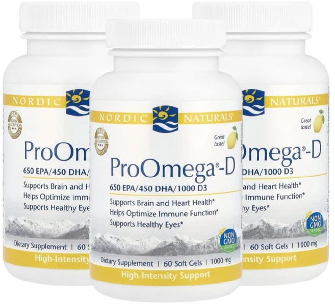 1+1+1 노르딕내츄럴스 프로오메가-D 소프트젤60정 피쉬오일 fishoil 생선오일 오메가쓰리, 60정 - 쿠팡