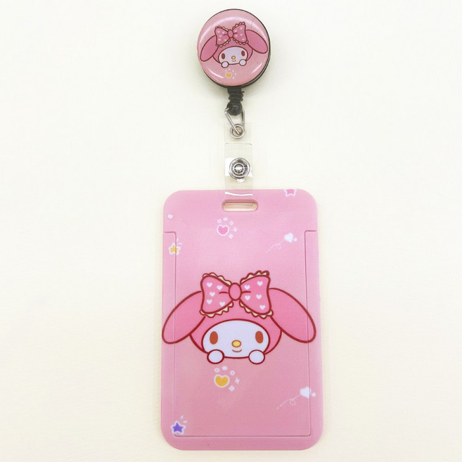 명찰 교통 사원증 버스 릴홀더 캐릭터 카드 케이스, 1개, 마이멜로디