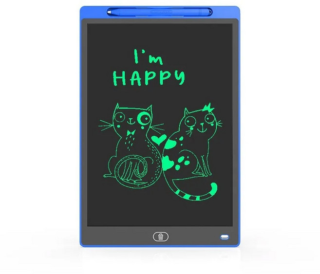 12 인치 LCD 게임 두뇌 매직 드로잉 태블릿 도구 아트 보드 칠판 그림 선물 쓰기 자리, Blue 12in