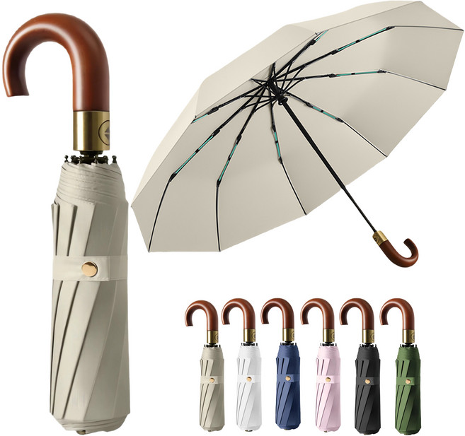 별의 바다 UV 99.9% 차단양 자외선차단 커브드그립 4세대 3단 접이식 자동 접이식 우산 양산 겸용 + 커버포함