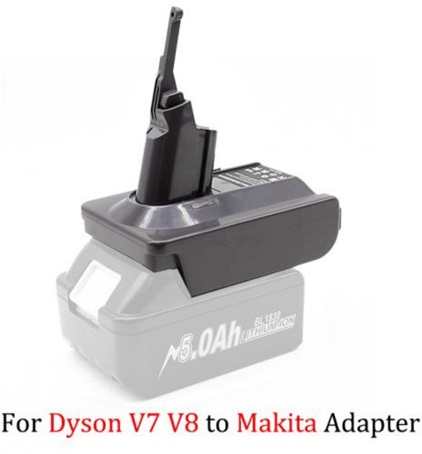 Dyson V6 V7 V8 시리즈용 리튬 배터리 어댑터 Makita Milwaukee 변환기 진공 청소기 도구 DC58 SV11 SV10 18V, For Makita to V7 V8, 1개