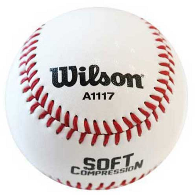 윌슨 야구공 A1117 안전야구공 연식구 티볼, 3개입