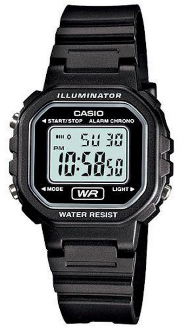 CASIO 復古風方形電子錶款 - 黑 LA-20WH-1A