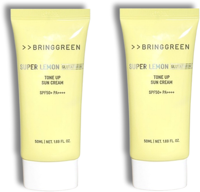 브링그린 슈퍼레몬 글루타치온 톤업 선크림 50ml 1+1, 2개