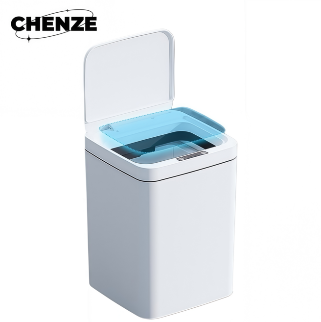 CHENZE 음식물쓰레기통 주방쓰레기통 대용량 가정용음식물쓰레기통 위생 음식물쓰레기봉투 음식물쓰레기 냄새차단 깔끔정리, 흰색
