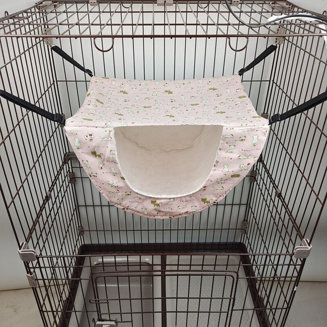 고양이 해먹 애완 동물 케이지 교수형 침대 편안한 고양이 햄스터 침대 집 해먹 기니피그 새끼 고양이 의자 해먹 쿠션 매트 고양이 액세서리, 1개, 씨
