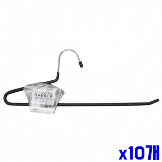 논슬립 PVC코팅1단 바지걸이 색상랜덤 X10개, 1개