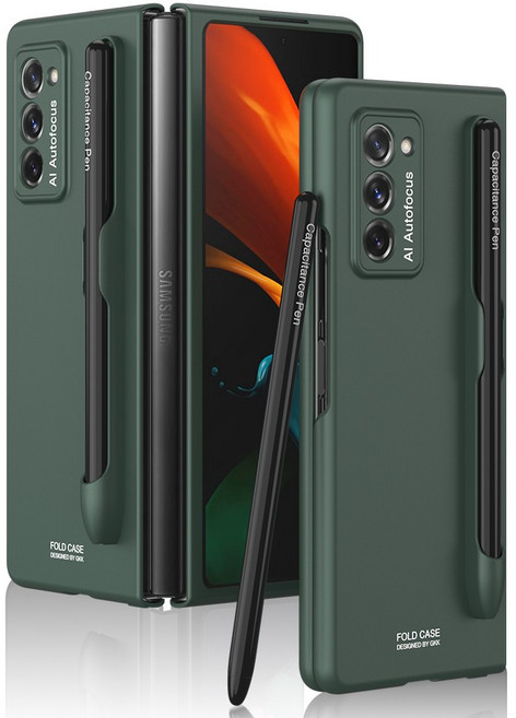 호환 갤럭시 Z 폴드 2 케이스 펜트레이 초박형 커버 포함 Z폴드2 용 S펜슬롯 포함(커패시턴스펜 있음)