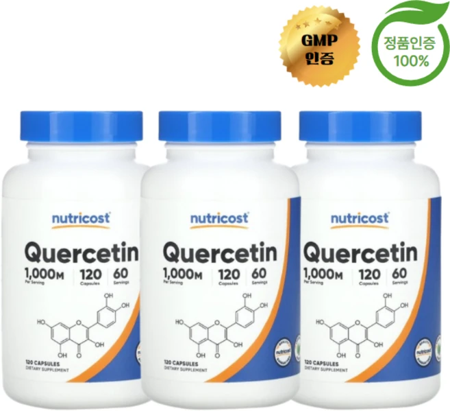 2+1 뉴트리코스트 퀘르세틴 1000mg 120정, 3개 - 쿠팡