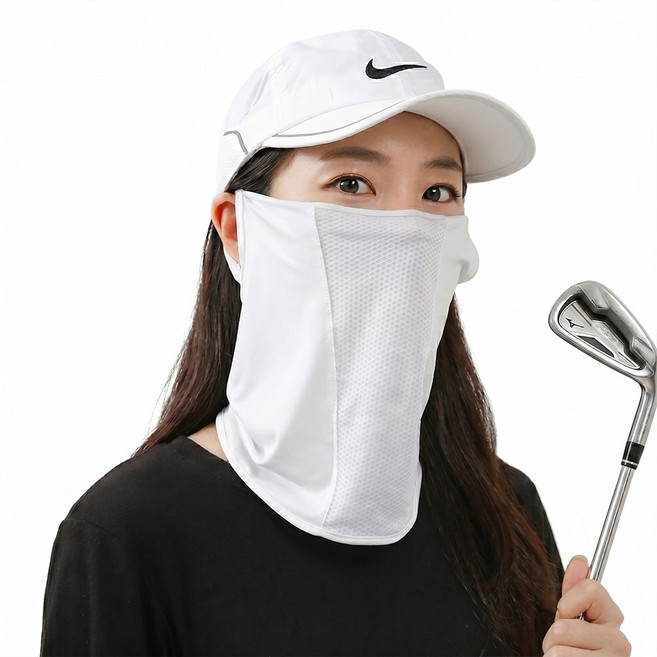 싱글레이드 자외선 차단 햇빛 가리개 올커버 쿨 스포츠 골프, 1개, 화이트