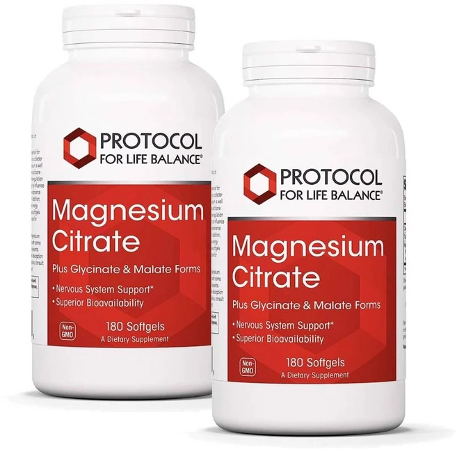 프로토콜 마그네슘 시트레이트 소프트젤 Protocol for Life Balance Magnesium Citrate, 2개, 180정 - 쿠팡
