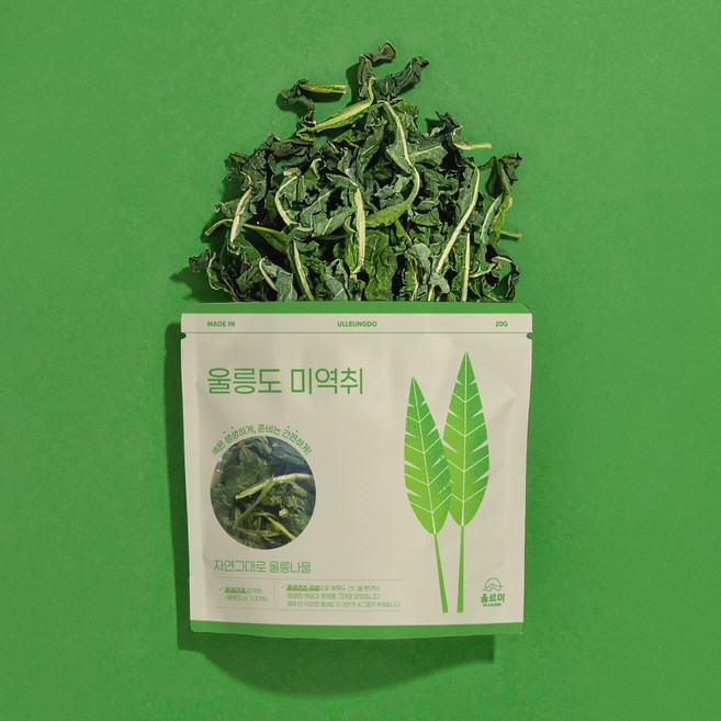 뚝딱 간편 맛보장 울릉도 미역취 나물 동결건조 취나물 곤드레 최고등급 호텔용, 1개, 20g X 3입