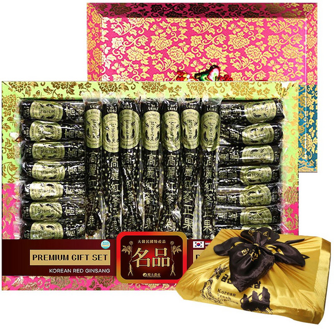 고려 홍삼정과 비단함 낱개정과 선물세트, 1.5kg, 1개