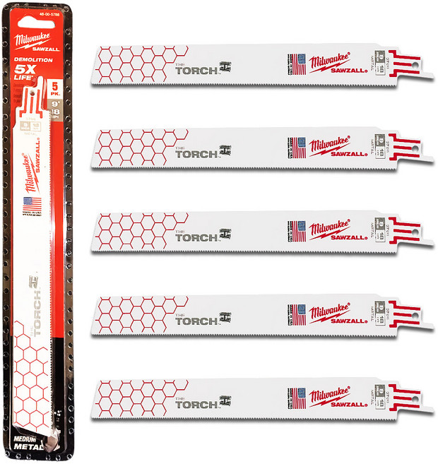 밀워키공식대리점 48-00-5788M 9인치 컷소날 일반 금속 철거 컷쏘날 컷소기 5PCS, 1개