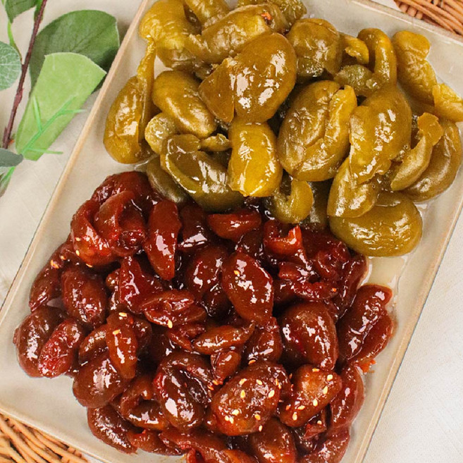 명인이 만든 국내산 전통방식 청매실 양념매실 장아찌, 1개, 500g