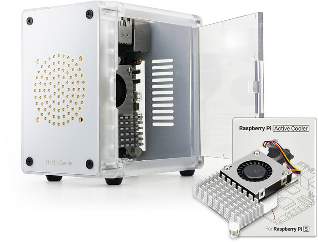 라즈베리파이5 미니PC 방열 케이스 [SD / CLEAR]