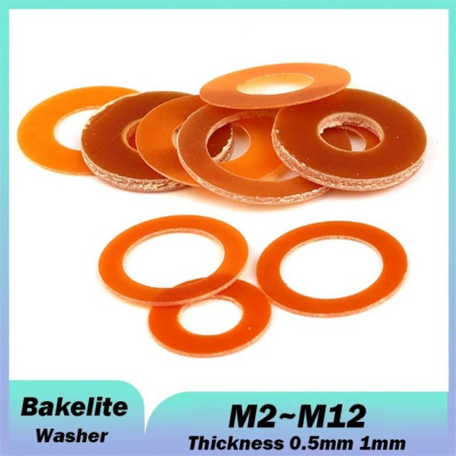M2 M2 M3 원형 가스켓 고온 방지 M12 M8 와셔 절연 M6 베이클라이트 M10 M4 M5, 1개, 35. 3.5x6x1mm(500pcs)
