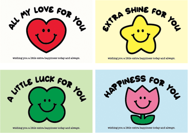 [무해해] 메세지카드 + 편지봉투 4종 혼합 세트, 12개, 해피세트