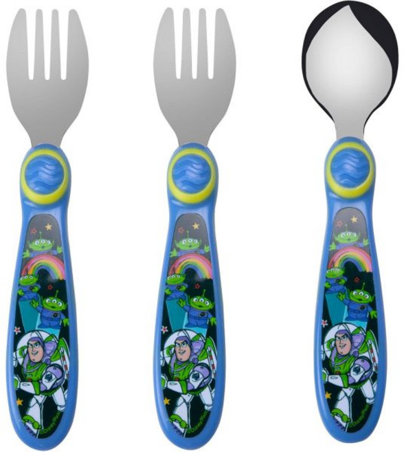 어린이식기 이유식스푼 디즈니/픽사 토이 스토리 유아용 포크와 스푼 세트 3개