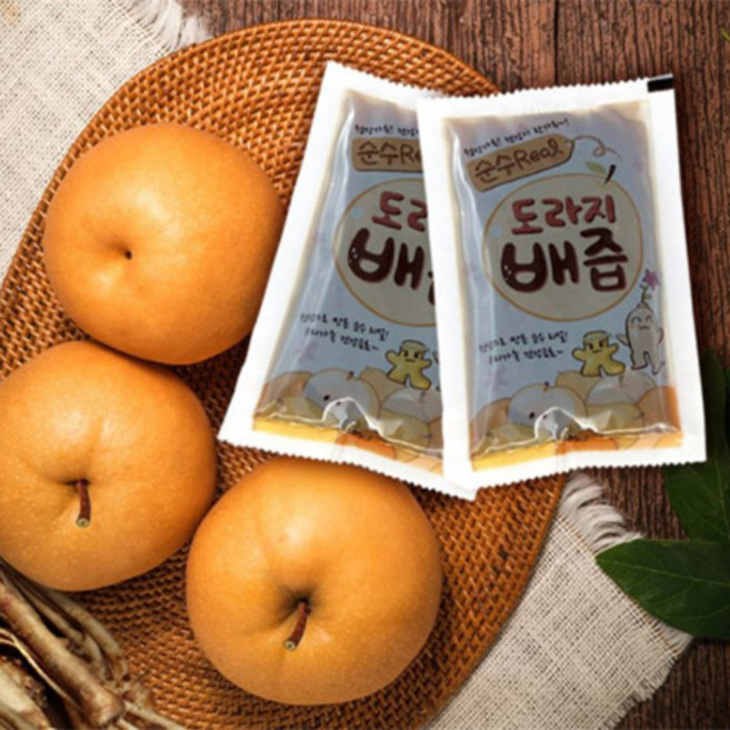 순수리얼 배도라지즙 100%착즙 90포 국내산 배75%+도라지24%+생강1% 오리지널, 30개, 100ml