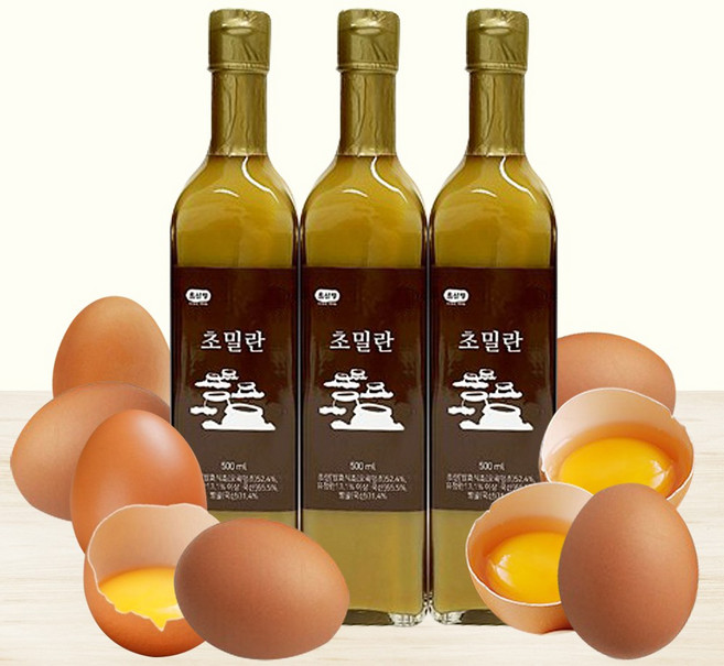 초산정 초밀란 500ml 3병/칼슘 미네랄/유정란 오곡명초 난각 칼슘 이온화/발효식초/전통식초/한상준식초, 3개