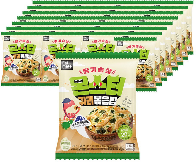 [랭킹닭컴] 잇메이트 닭가슴살 몬스터 귀리볶음밥 곤드레버섯, 30개, 250g