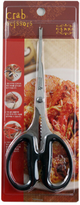 수지매트 다용도가위 게껍질 만능게가위(코카스) 절삭력좋은 주방가위, 1개