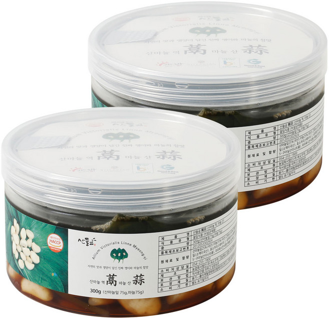 국산 역산 300g 장아찌 산마늘 명이나물 마늘, 2개