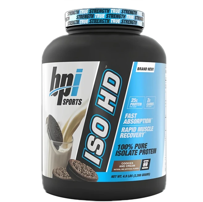 비피아이스포츠 아이소 HD 퓨어 아이솔레이트 프로틴 쿠키 앤 크림, 2.208kg, 1개 - 쿠팡