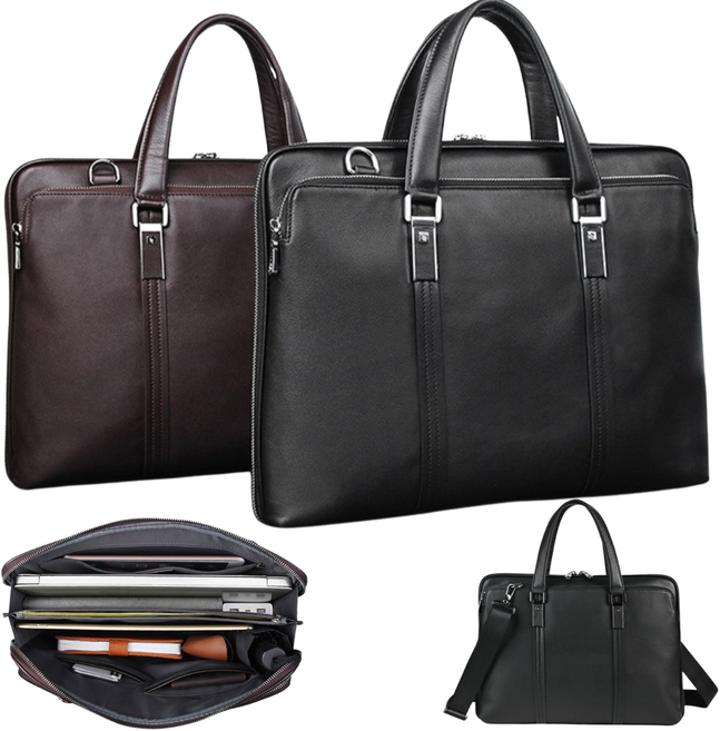 [상상건몰] 남성 천연소가죽 직장인 비지니스 남자 소가죽 가방 브로든 가죽 클래식 서류가방 크로스 겸용